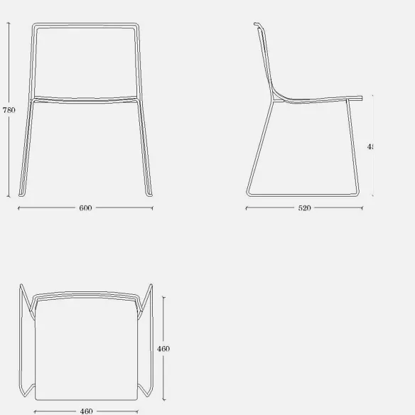 Silla de trineo Ondarreta Alo