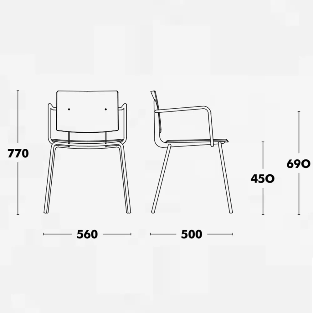 Silla con reposabrazos Ondarreta Don