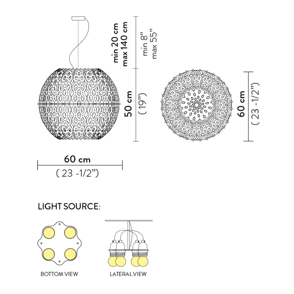 Lampada a sospensione Slamp Charlotte Globe