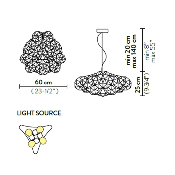 Suspension lamp Slamp Drusa