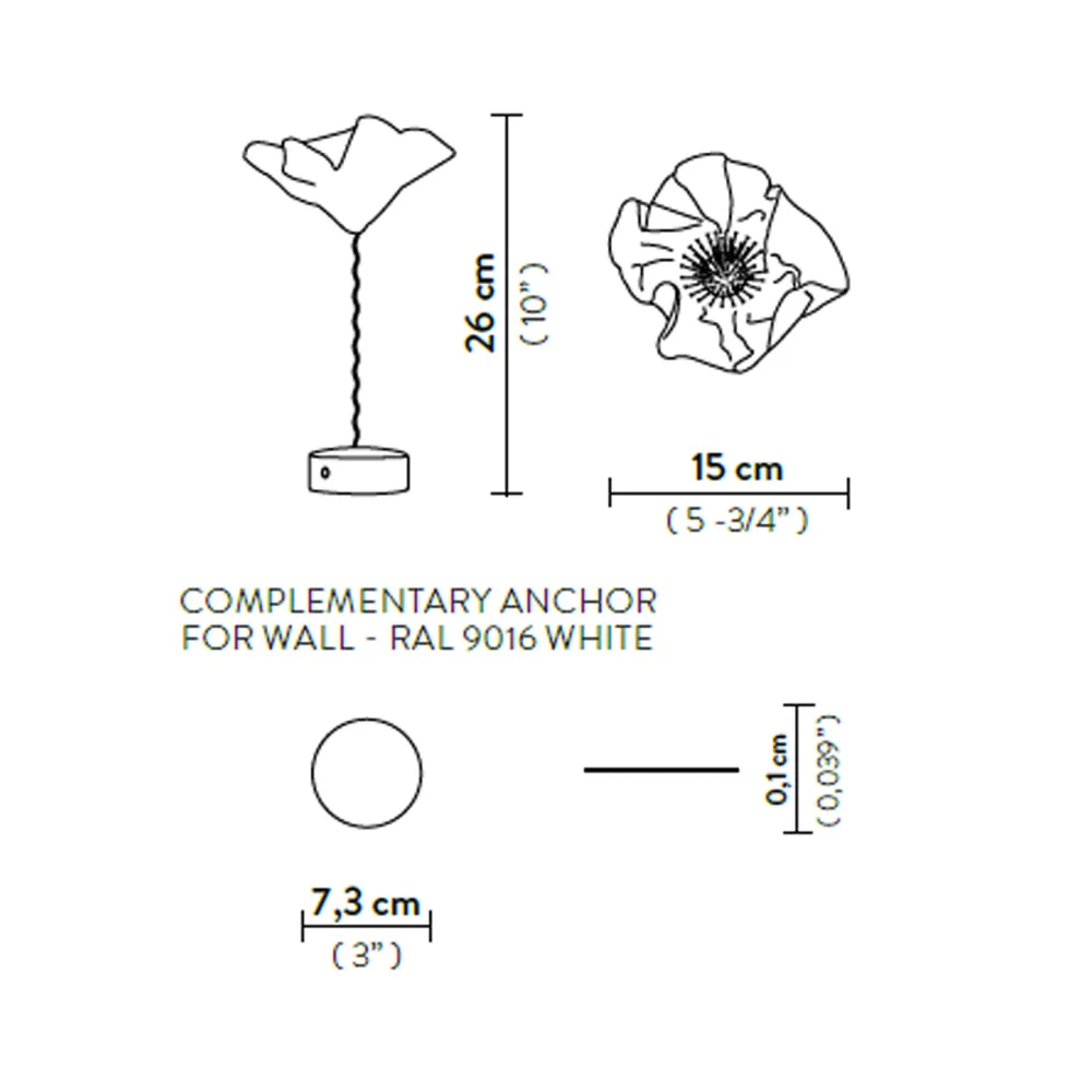 Lampe de table Slamp Lafleur Battery