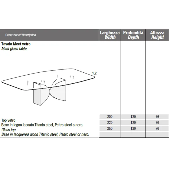 Lago Table Meet Verre