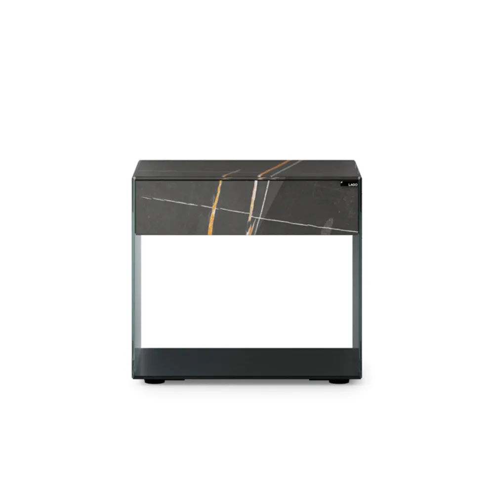 Lago Table de chevet Upglass