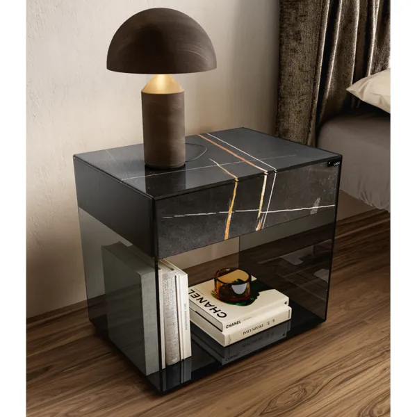 Lago Bedside Table Upglass 2