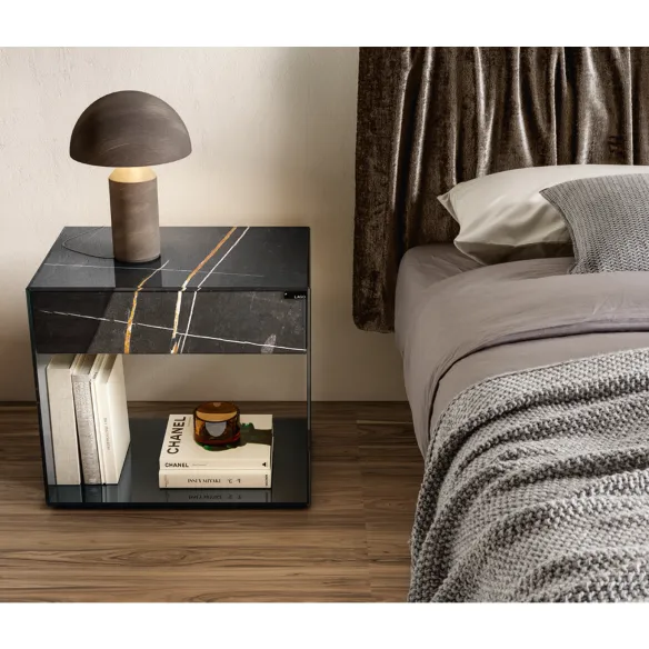 Lago Table de chevet Upglass