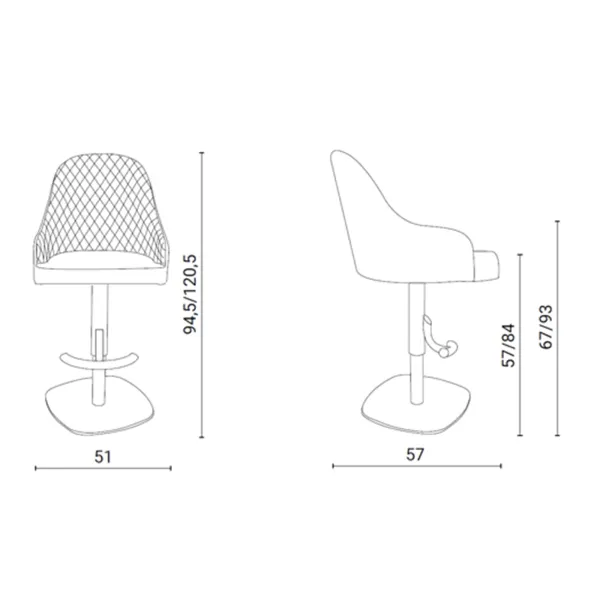 Tabouret Ozzio Italia Brando 2