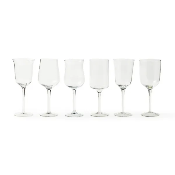 Bitossi Set mit 6 Gläsern Clear Diseguale