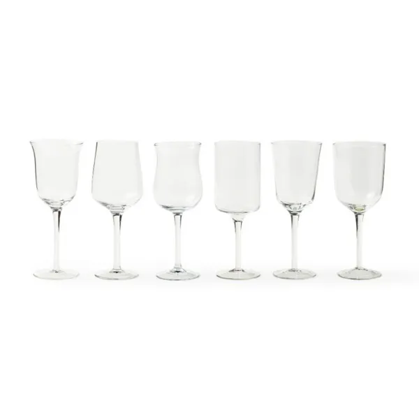 Bitossi Set of 6 glasses Clear Diseguale