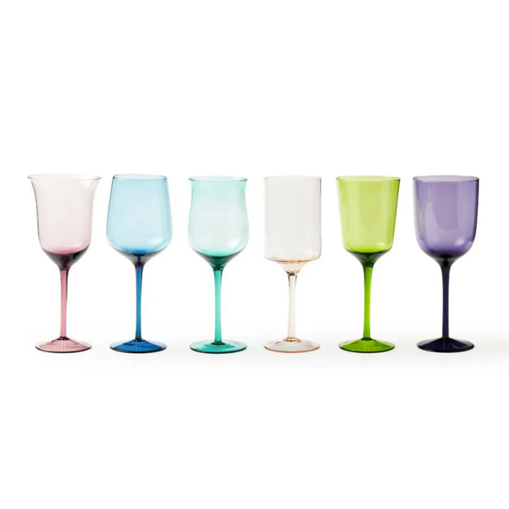 Bitossi Set 6 Lunettes de couleurs assorties Diseguale