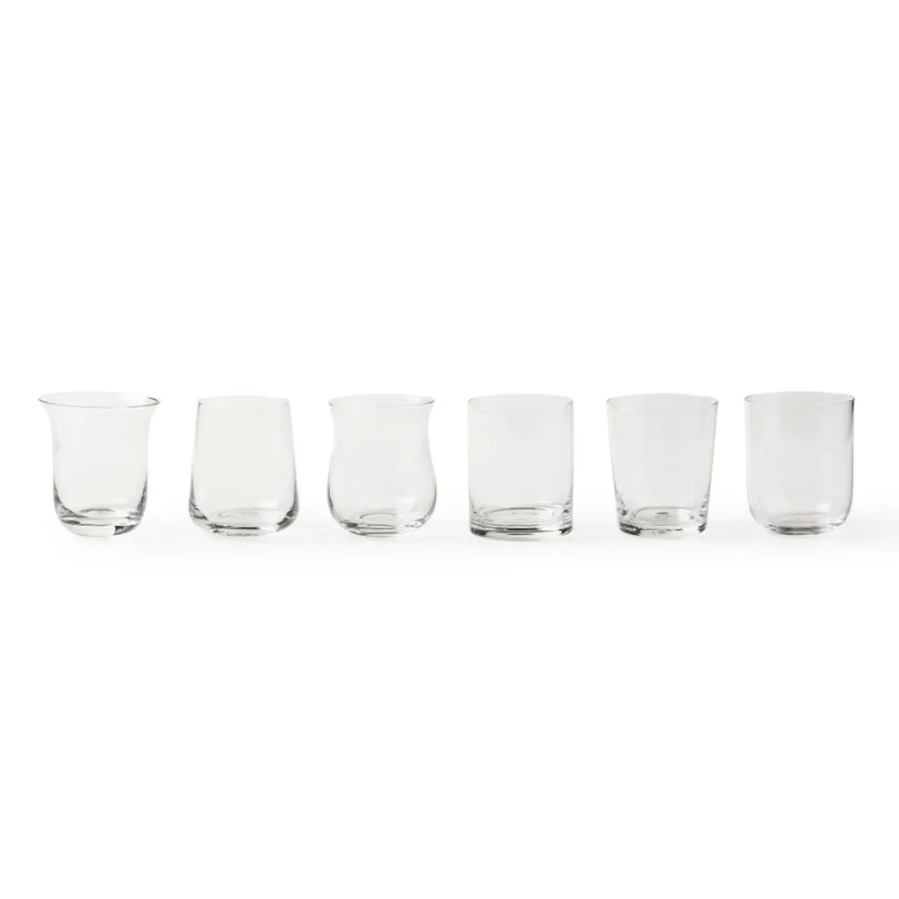 Bitossi Set 6 Transparent Tumbler Gläser ungleich