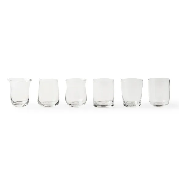 Bitossi Set 6 Transparent Tumbler Glasses Diseguale