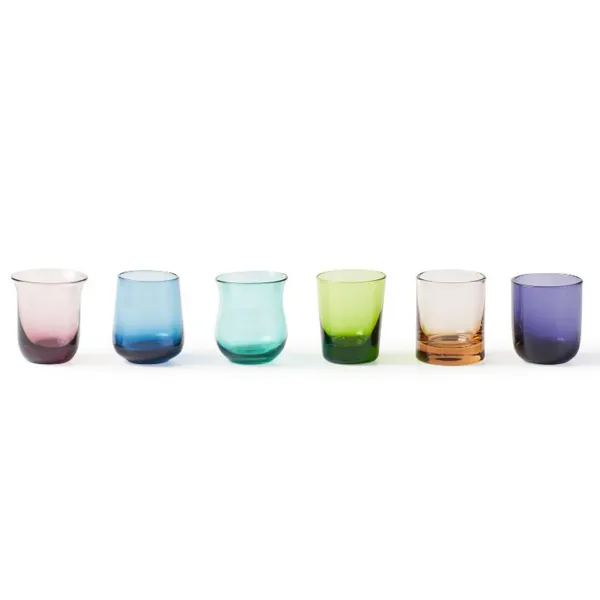 Bitossi Glasses Liquorini assorted colors Diseguale