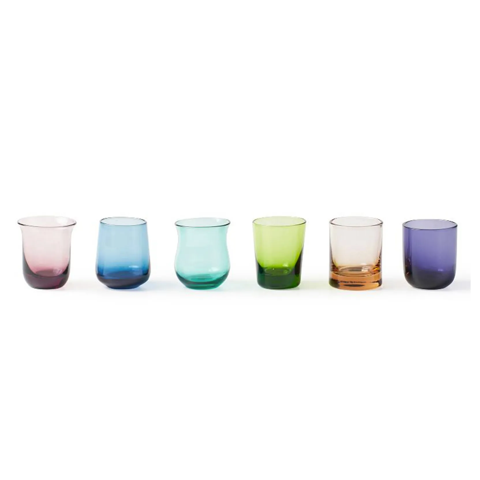 Set of 6 wine glasses in multicoloured - Bitossi