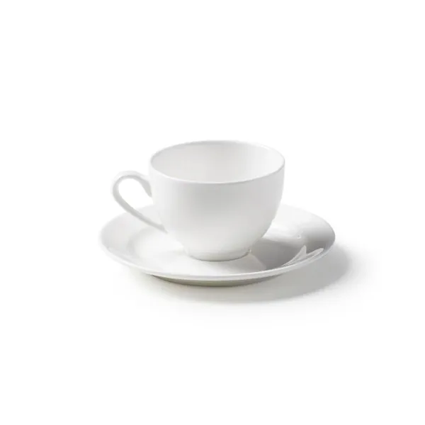 Bitossi Juego de 6 tazas de café blanco Bone China Federica