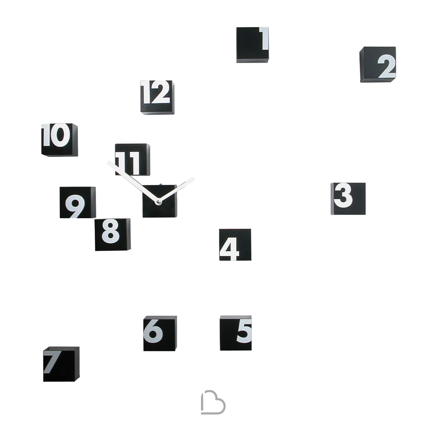 Orologio parete RND Time 2 composto da piccoli cubi posizionabile