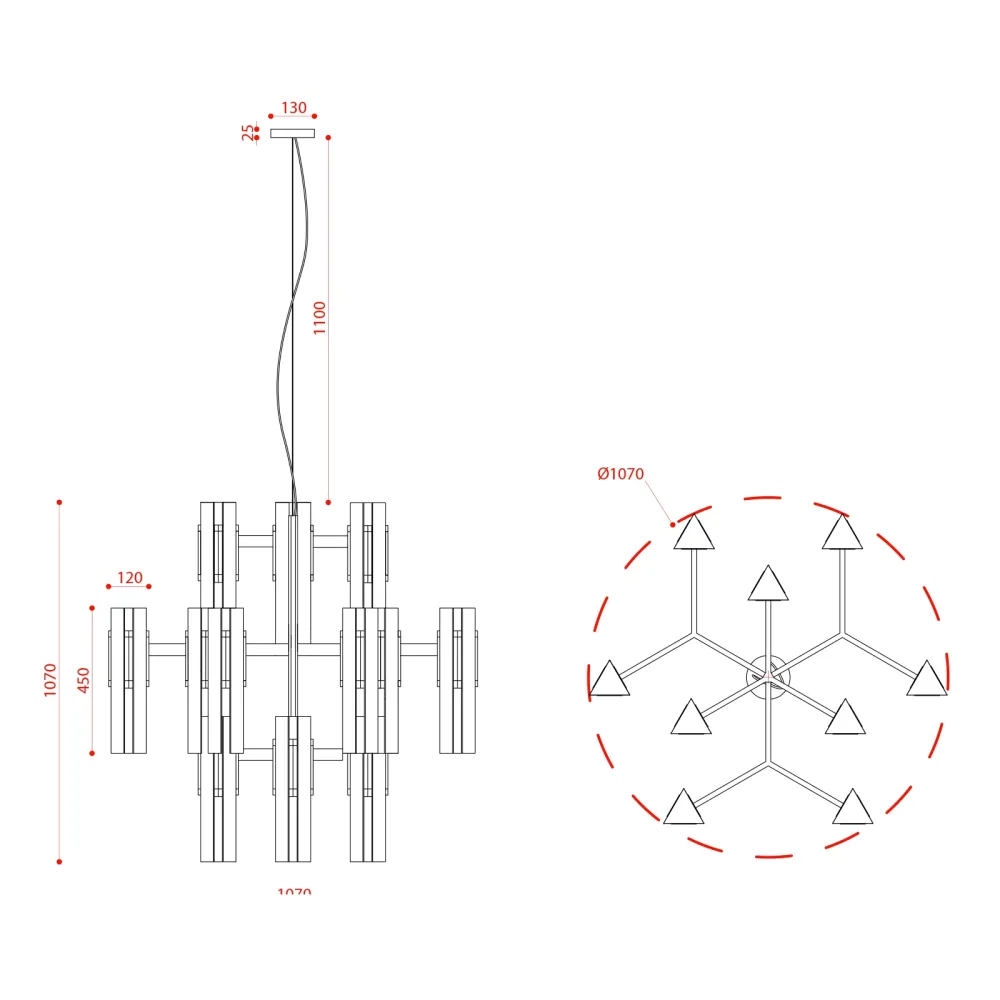 Lampe à suspension Tooy Excalibur 559.12