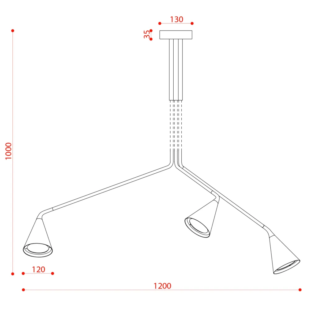 Suspension lamp Tooy Gordon 561.13abc