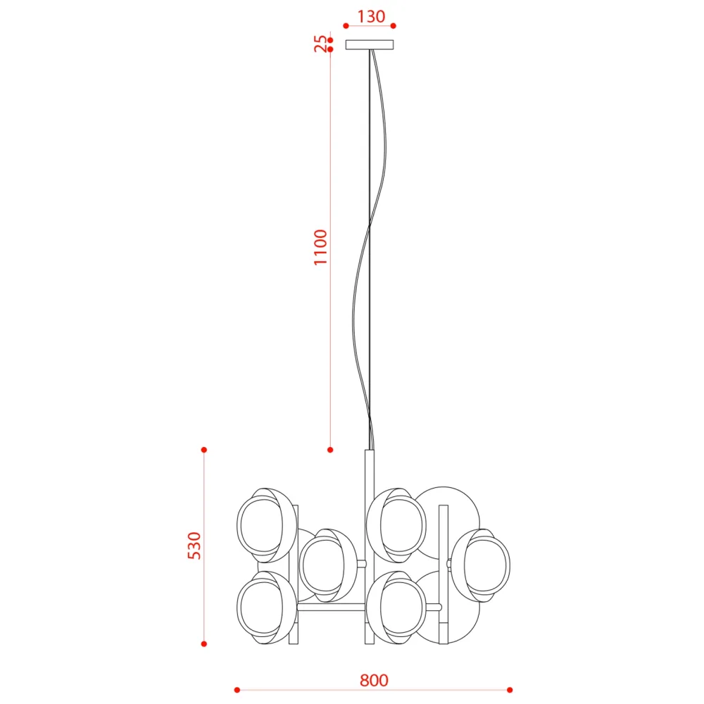 Lampe à suspension Tooy Muse 554.13