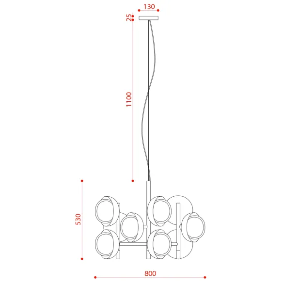 Lampe à suspension Tooy Muse 554.13