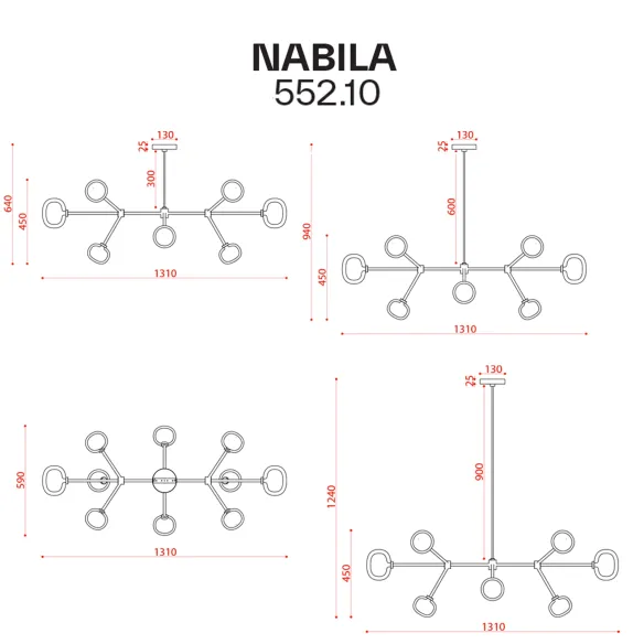 Lámpara de suspensión Tooy Nabila