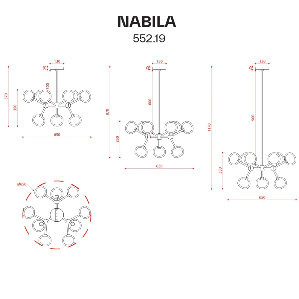 Suspension lamp Tooy Nabila