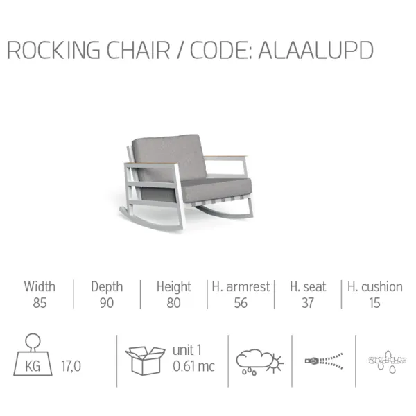 Rocking chair Talenti Alabama Alu 2