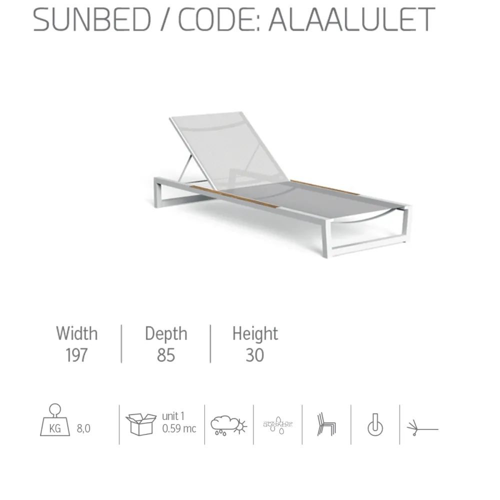 Sunbed Talenti Alabama Alu