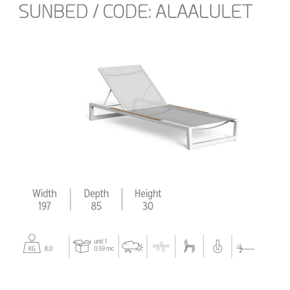 Sonnenbank Talenti Alabama Alu