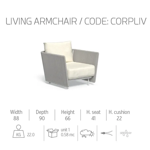 Living armchair Talenti Coral