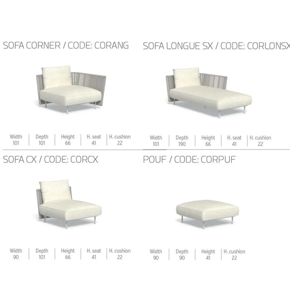 Sofá modular Talenti Coral