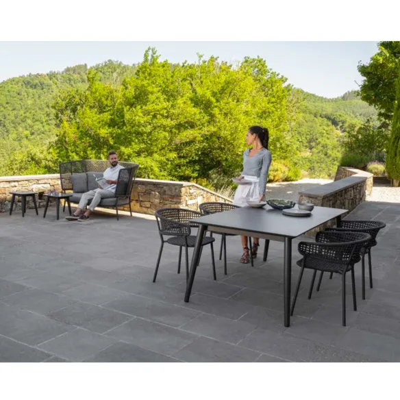 Sofa with high back Talenti Moon Alu