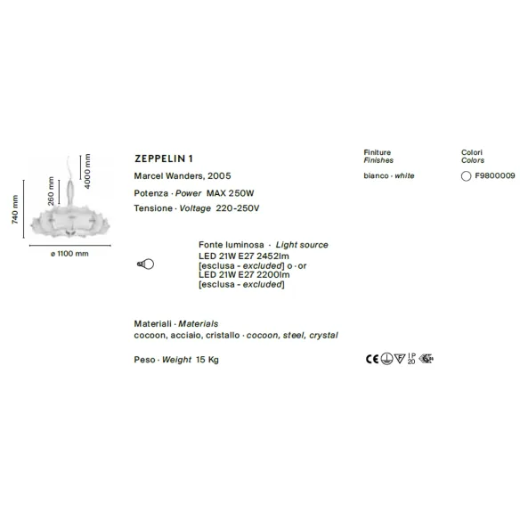 Pendelleuchte Flos Zeppelin 1