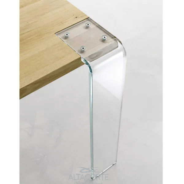 Mesa Siviglia Alta Corte con patas de cristal 2