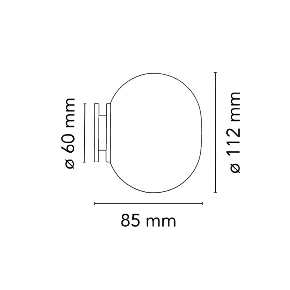 Plafond de la lampe / mur Flos Mini Glo-Ball C/W