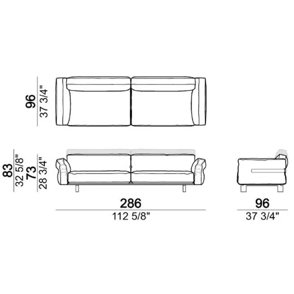 3-Sitzer-Sofa Arketipo Close To Me