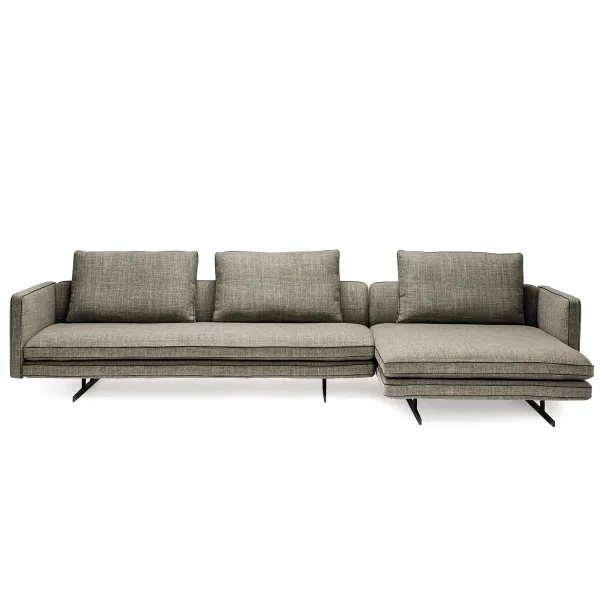 Sofa with chaise longue Arketipo Moss