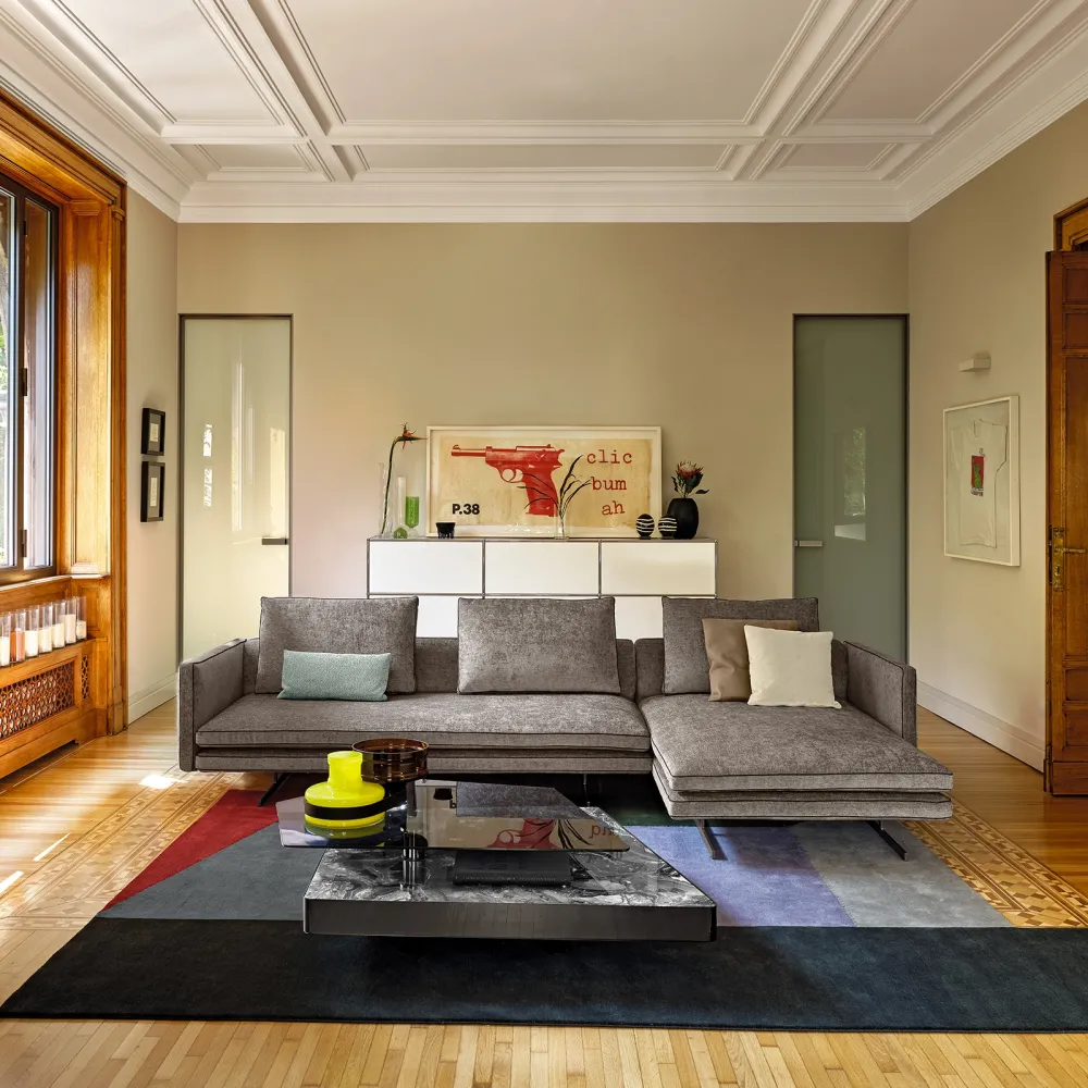 Sofá con chaiselongue Arketipo Moss