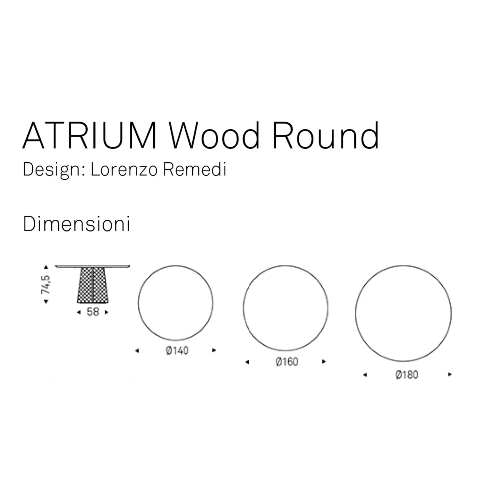 Tavolo rotondo Cattelan Atrium Wood Round