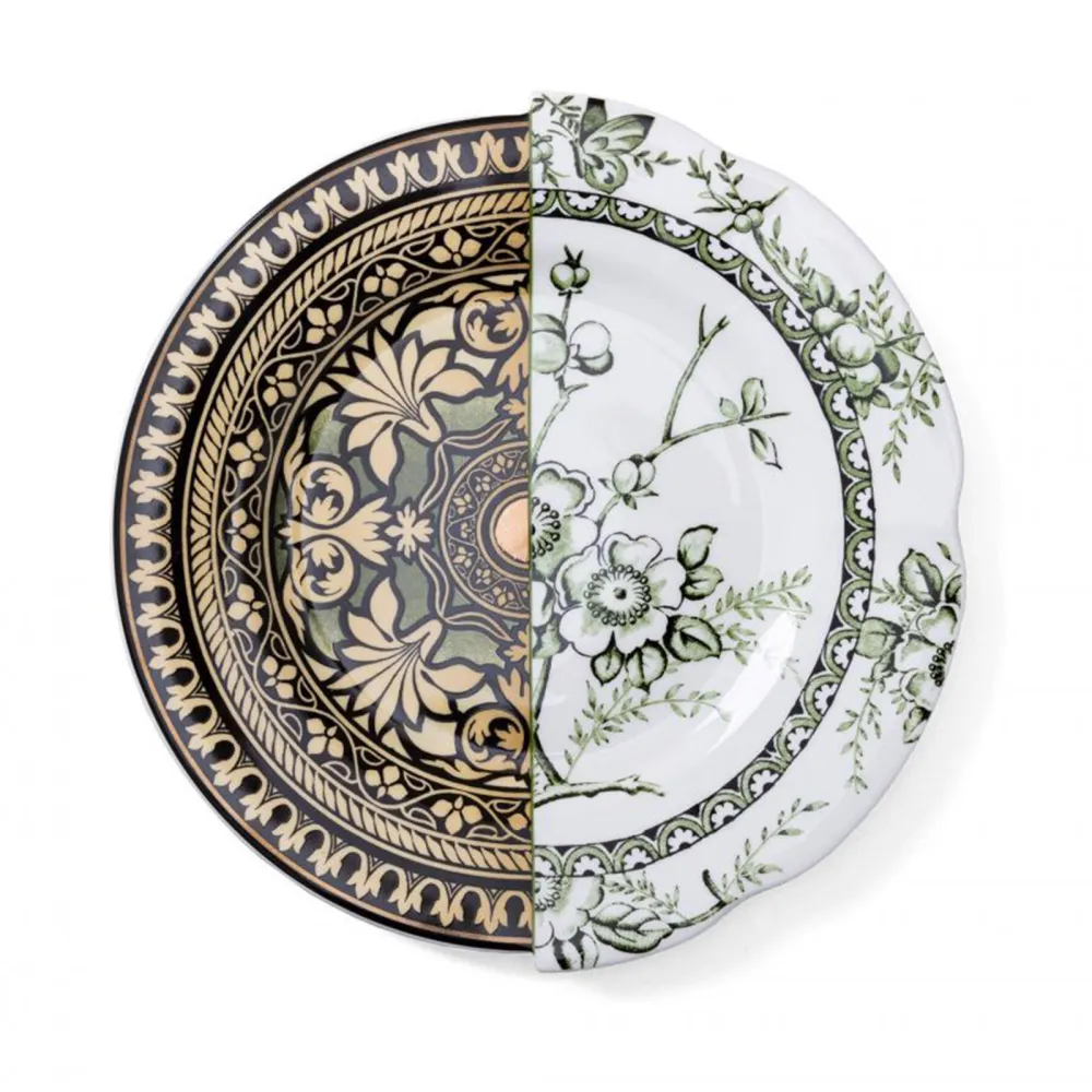 Seletti Dinner plate in porcelain Hybrid-Lothal