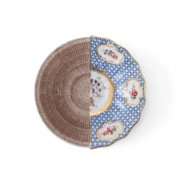 Seletti Taza de café con platillo en porcelana Hybrid 2.0-Djenne