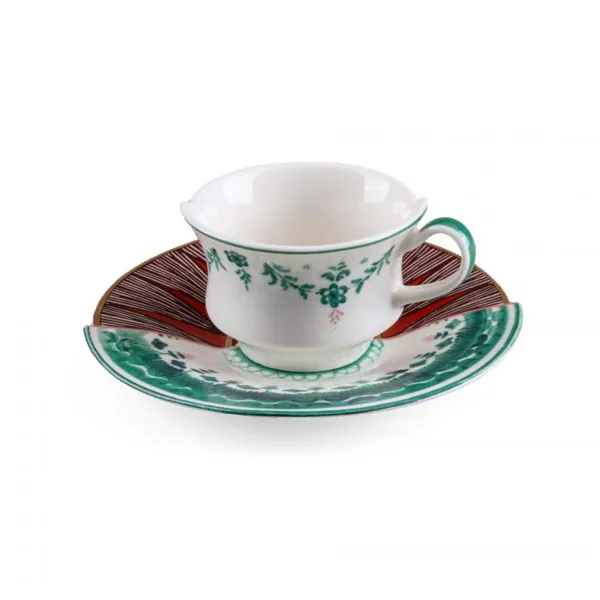 Seletti Coffee cup with saucer in porcelain Hybrid-Chucuito