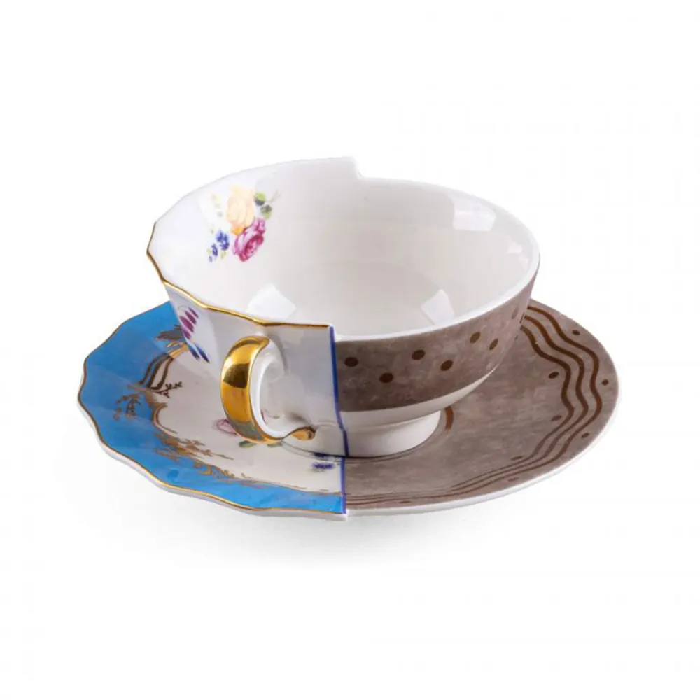 Seletti Tasse et soucoupe en porcelaine Hybrid-Kerma