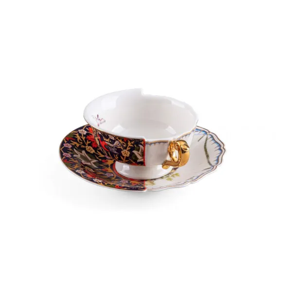 Seletti Taza y platillo de porcelana Hybrid-Kannauj