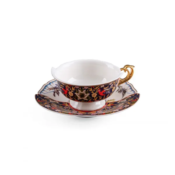 Seletti Teetasse und Untertasse aus Porzellan Hybrid-Kannauj