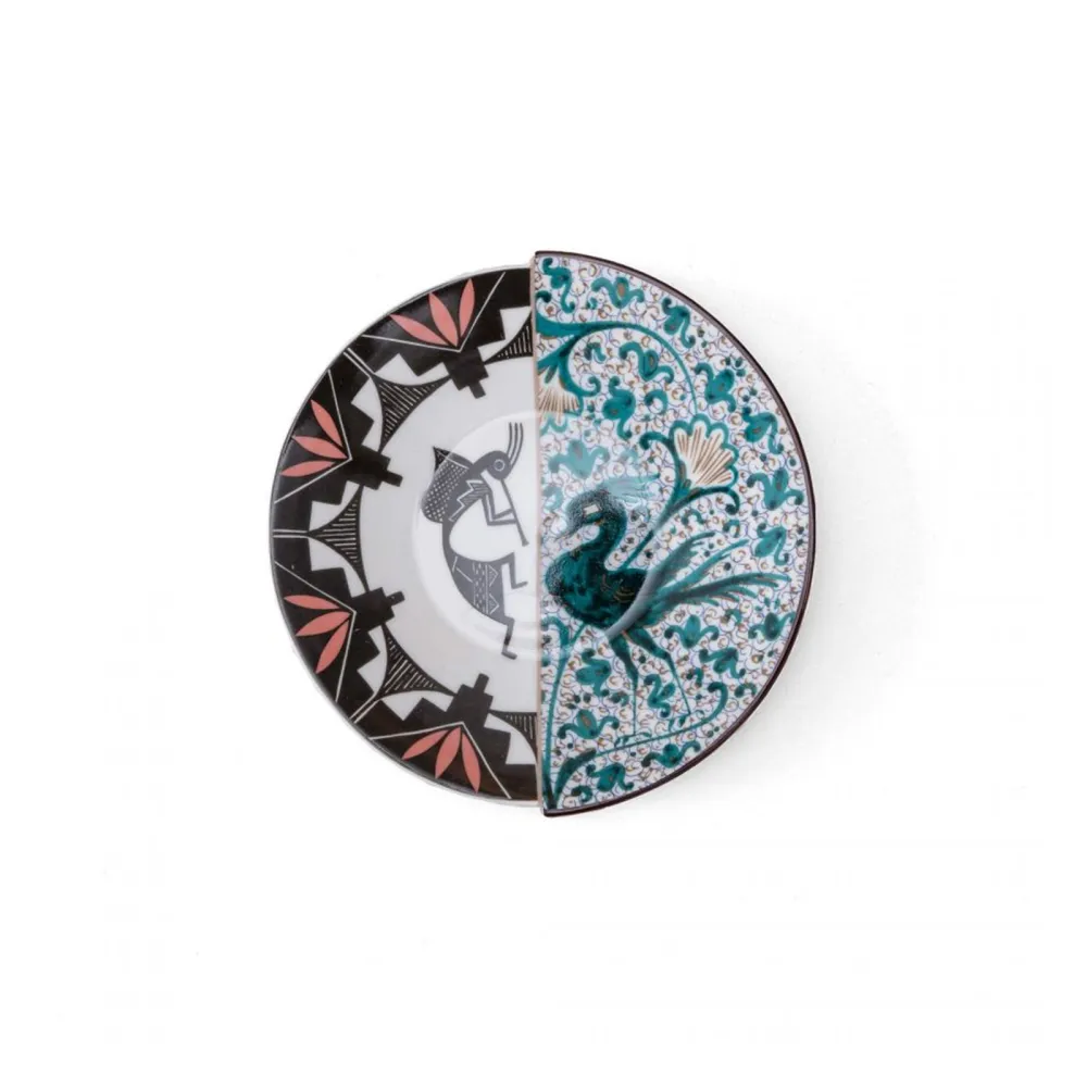 Seletti Taza y platillo de porcelana Hybrid-Aspero
