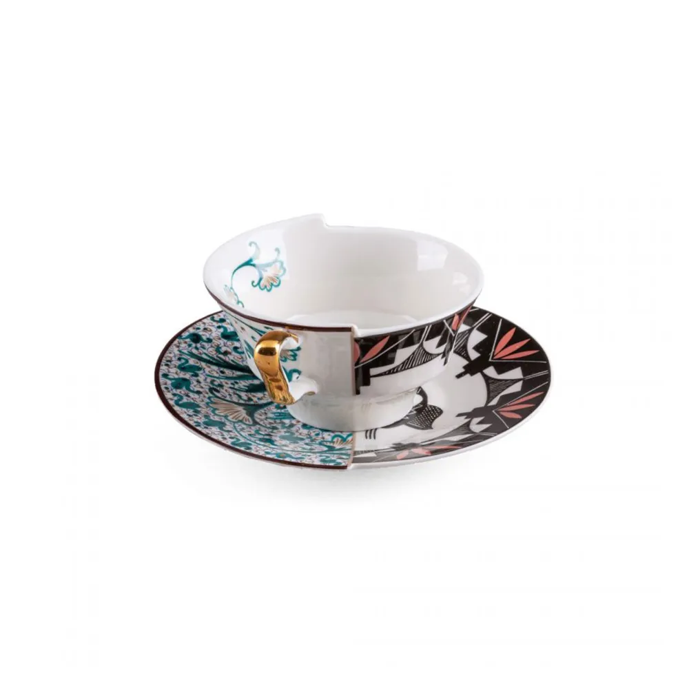 Seletti Teetasse und Untertasse aus-Porzellan Hybrid-Aspero
