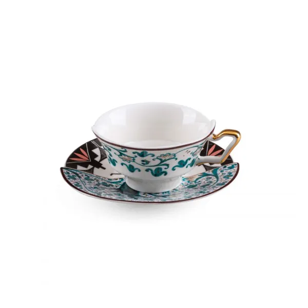 Seletti Taza y platillo de porcelana Hybrid-Aspero 2