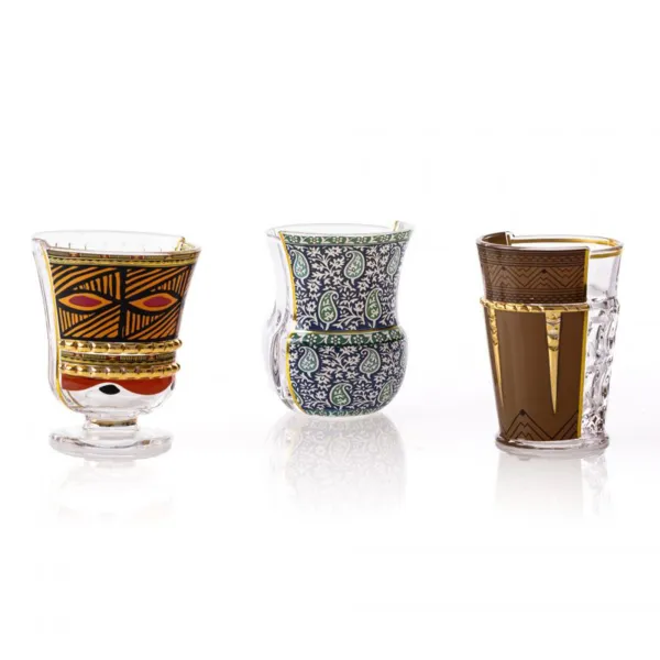 Seletti Set de 3 vasos Hybrid-Rodinia 220 ml