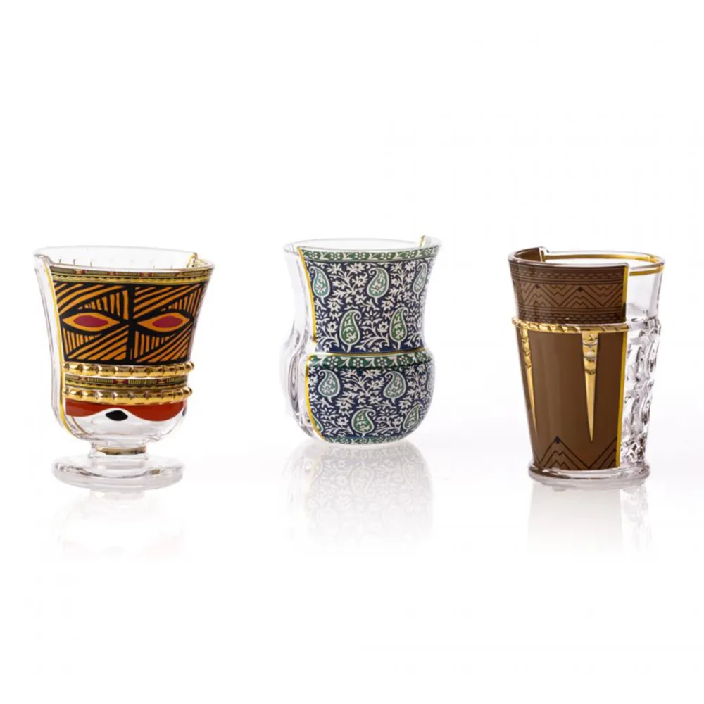Seletti Set de 3 vasos Hybrid-Rodinia 220 ml