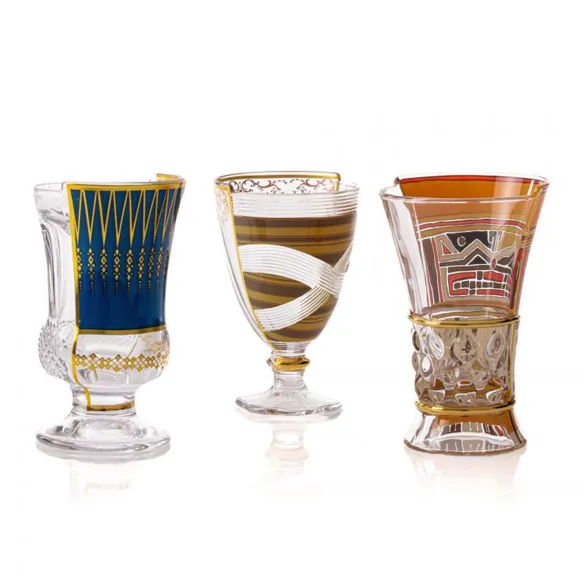Seletti Set 3 glasses in glass Hybrid-Pannotia 330 ml